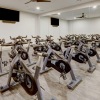 a gym with exercise equipment